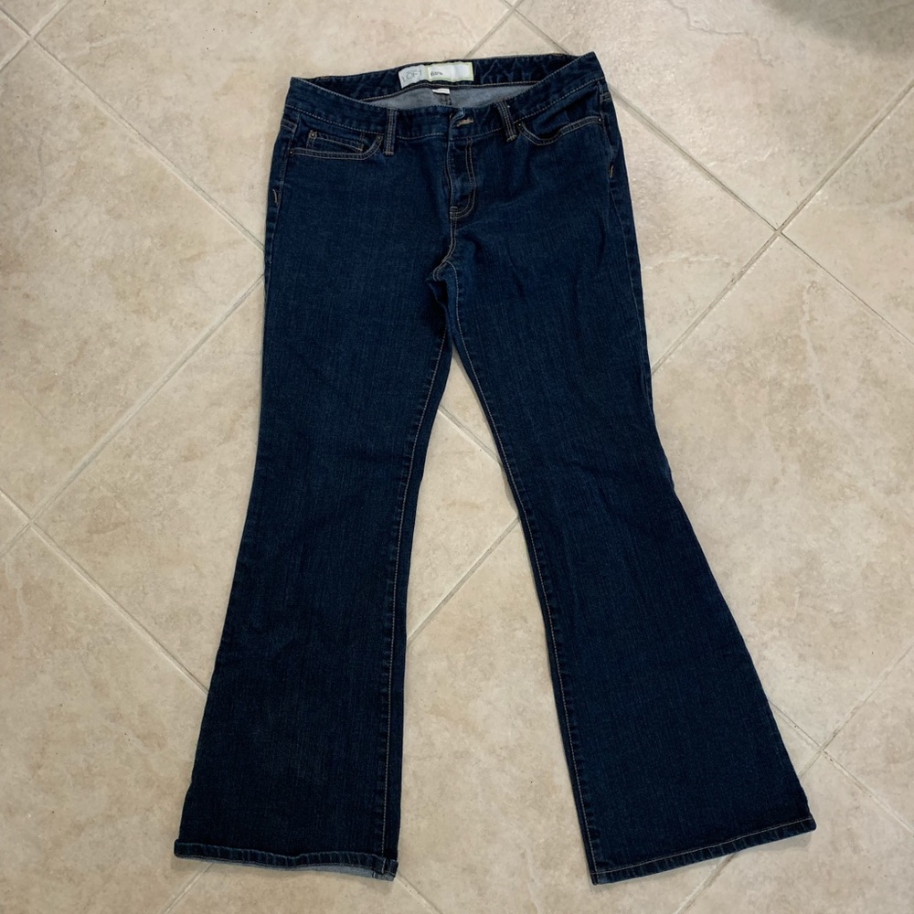 2 pairs of denim boot cut jeans